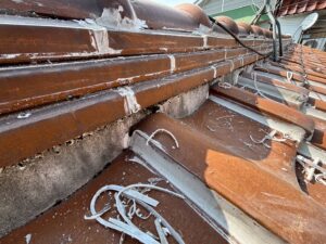 ラバーロック悪所打ち替え工事 施工中